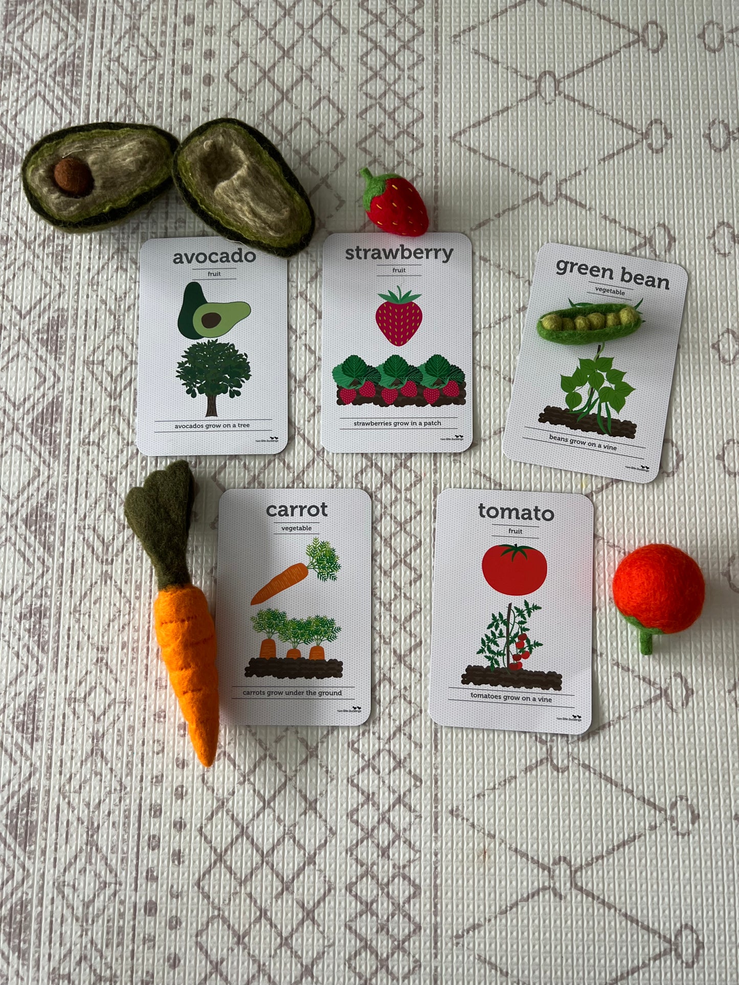 Fruits and Vegetable Flash Cards
