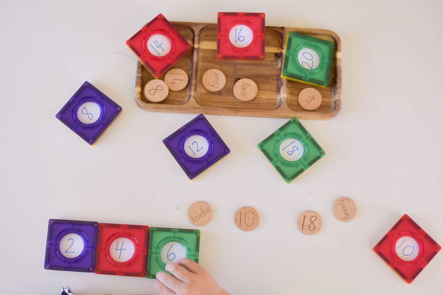 Wooden Number Dots