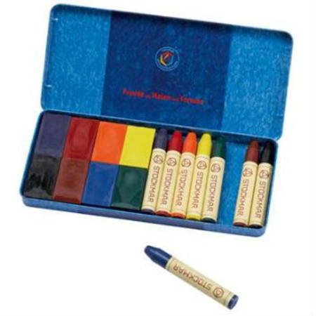 Stockmar Wax Crayons - 8 Sticks and 8 Blocks in a Tin