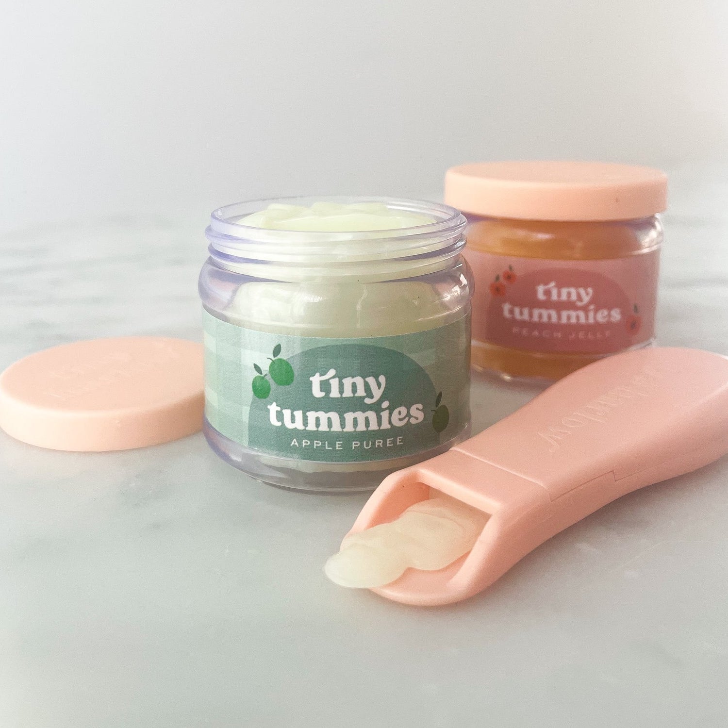 Tiny Tummies Chocolate Pudding Food Jar and Spoon Set – Darling