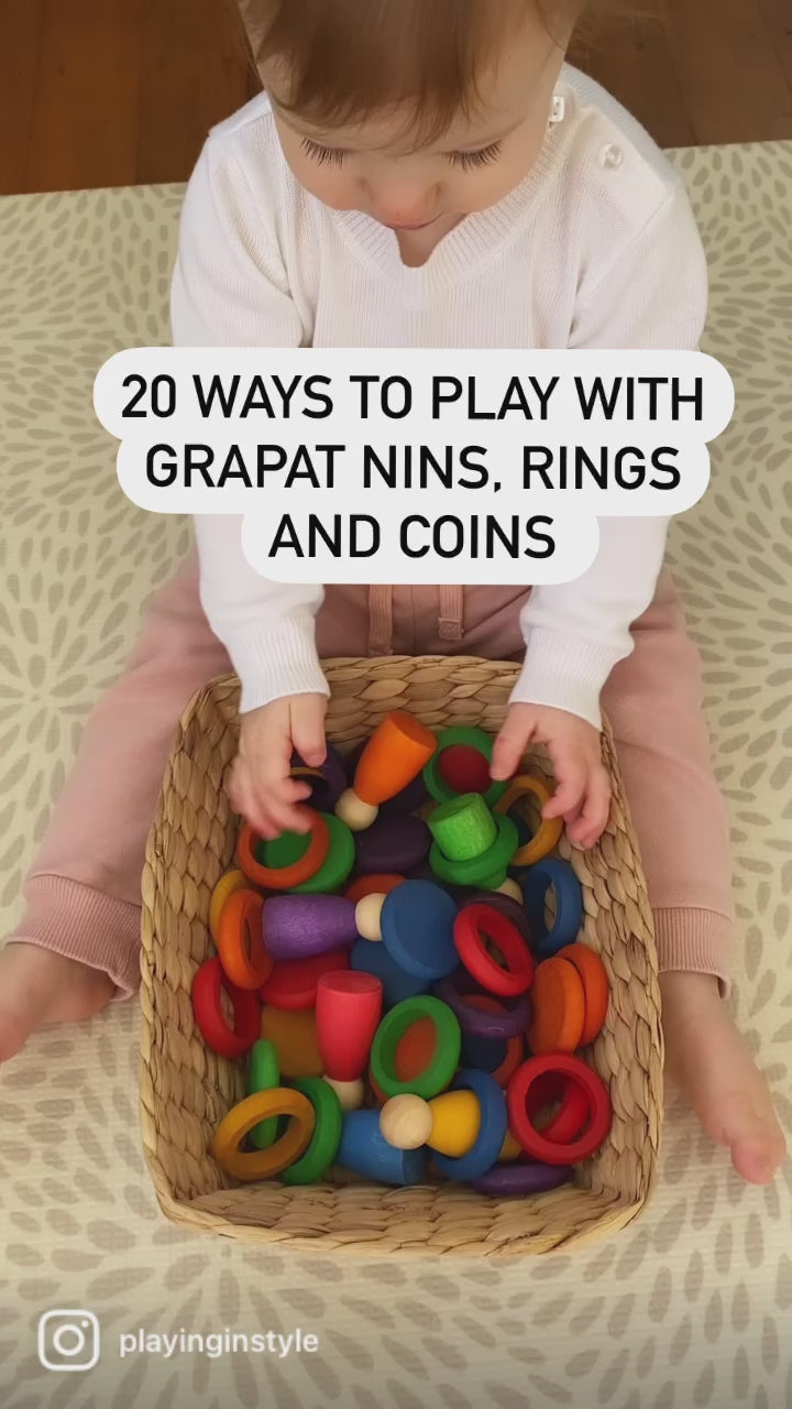 Load and play video in Gallery viewer, Grapat Nins, Rings and Coins Rainbow Colours