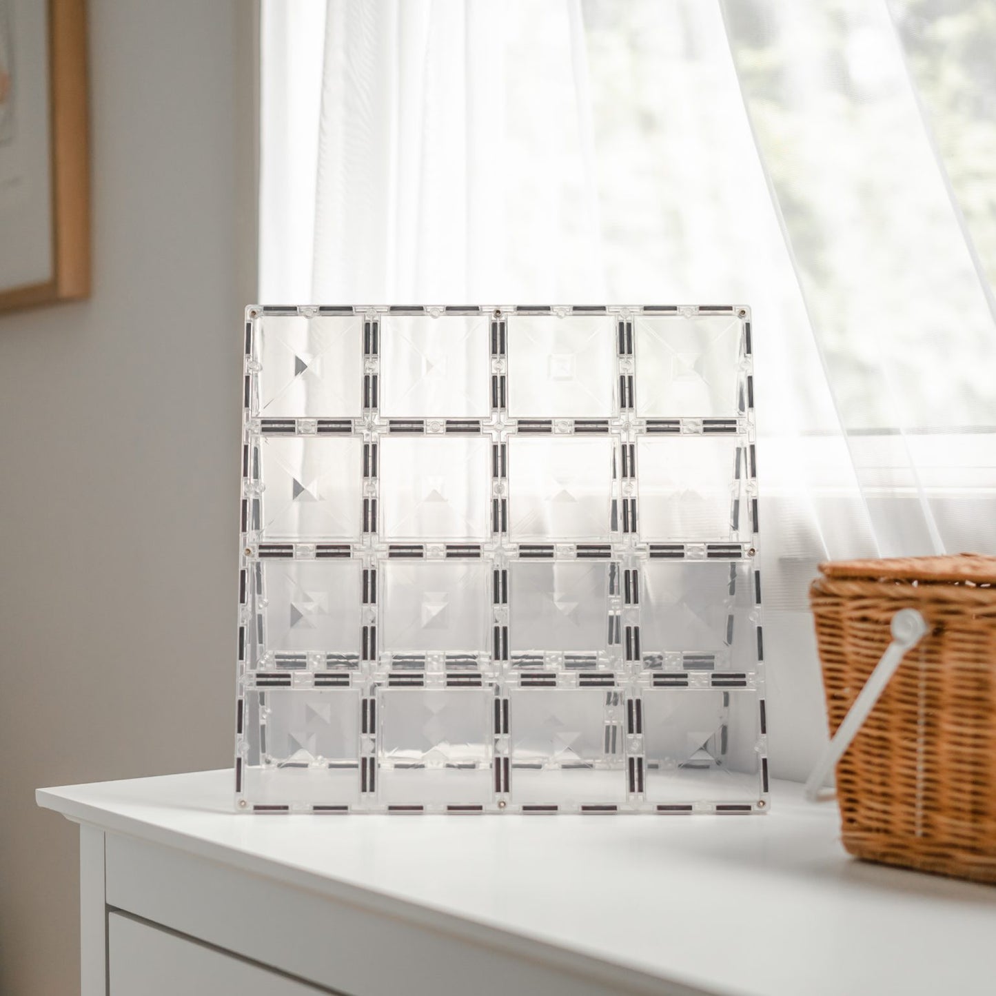 Clear Connetix Tiles - Base Plate 2 Pack - Clear