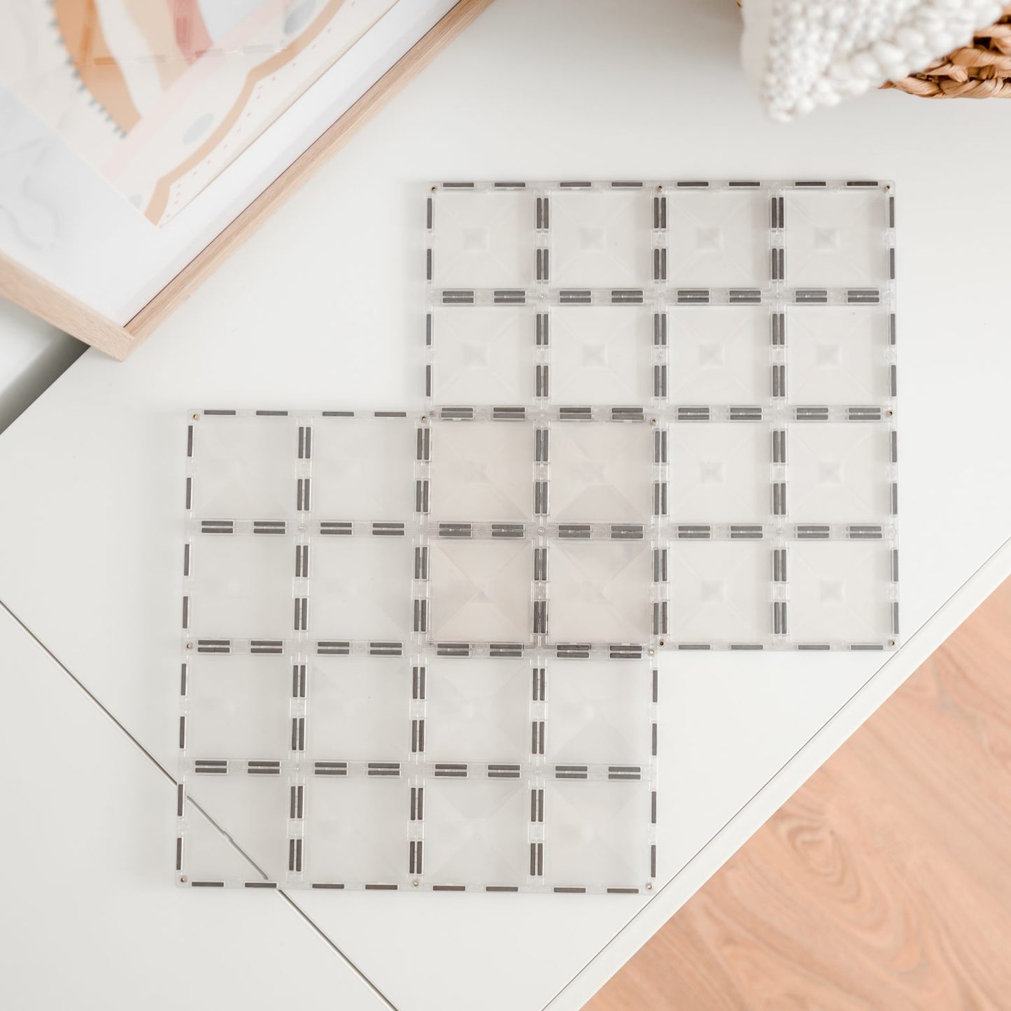 Clear Connetix Tiles - Base Plate 2 Pack - Clear