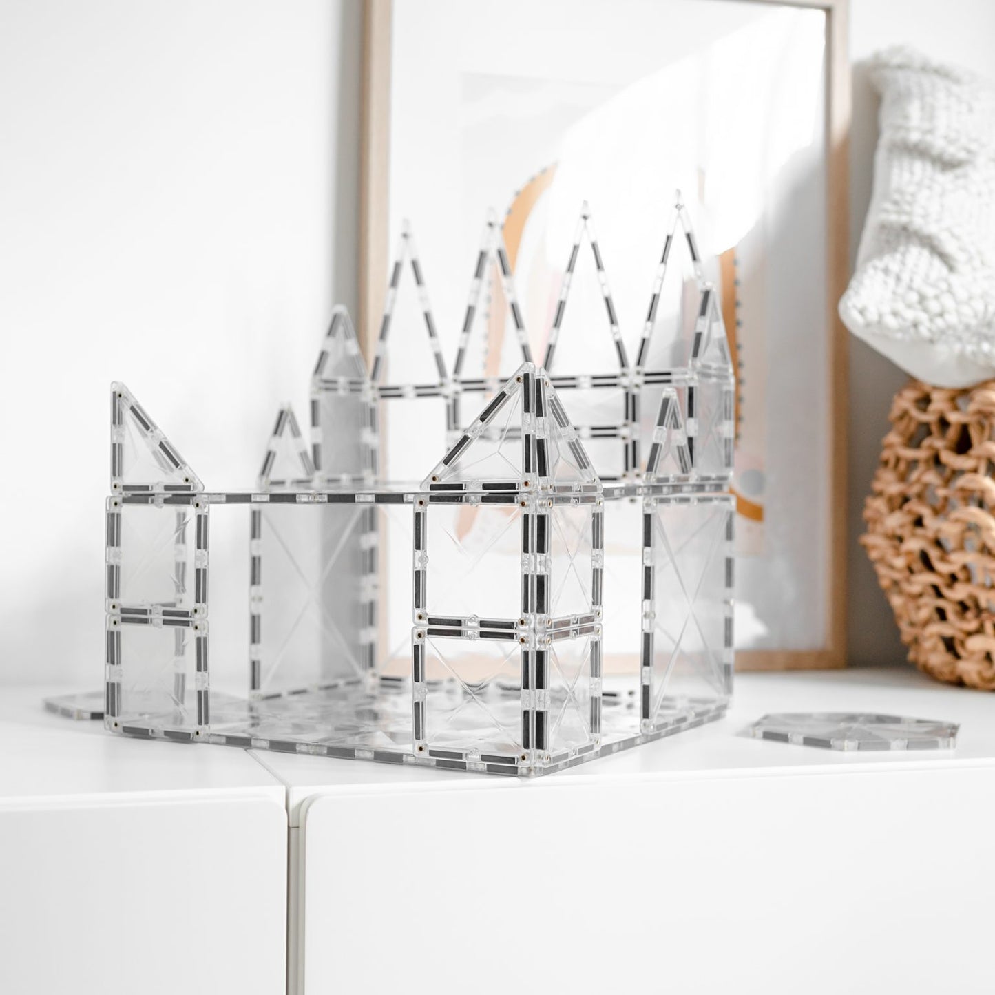 Clear Connetix Tiles - Base Plate 2 Pack - Clear