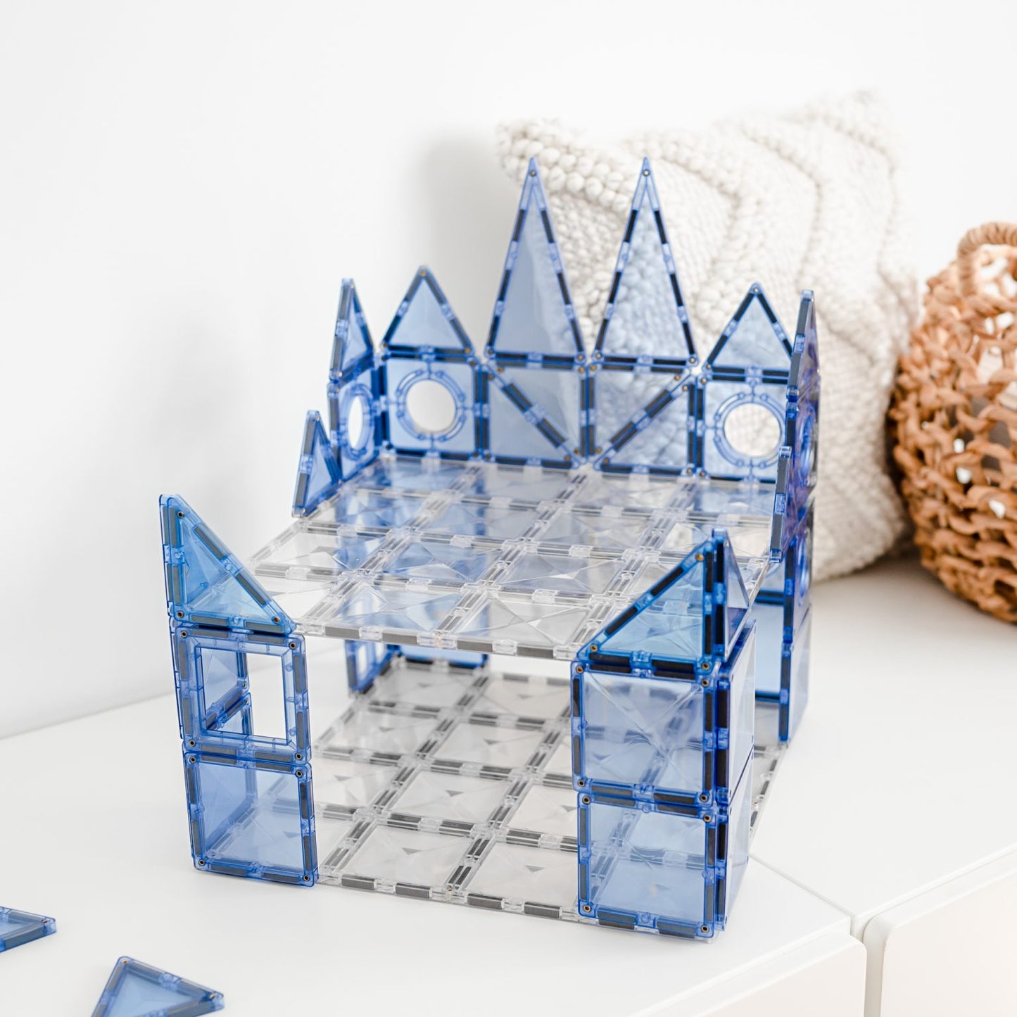 Clear Connetix Tiles - Base Plate 2 Pack - Clear