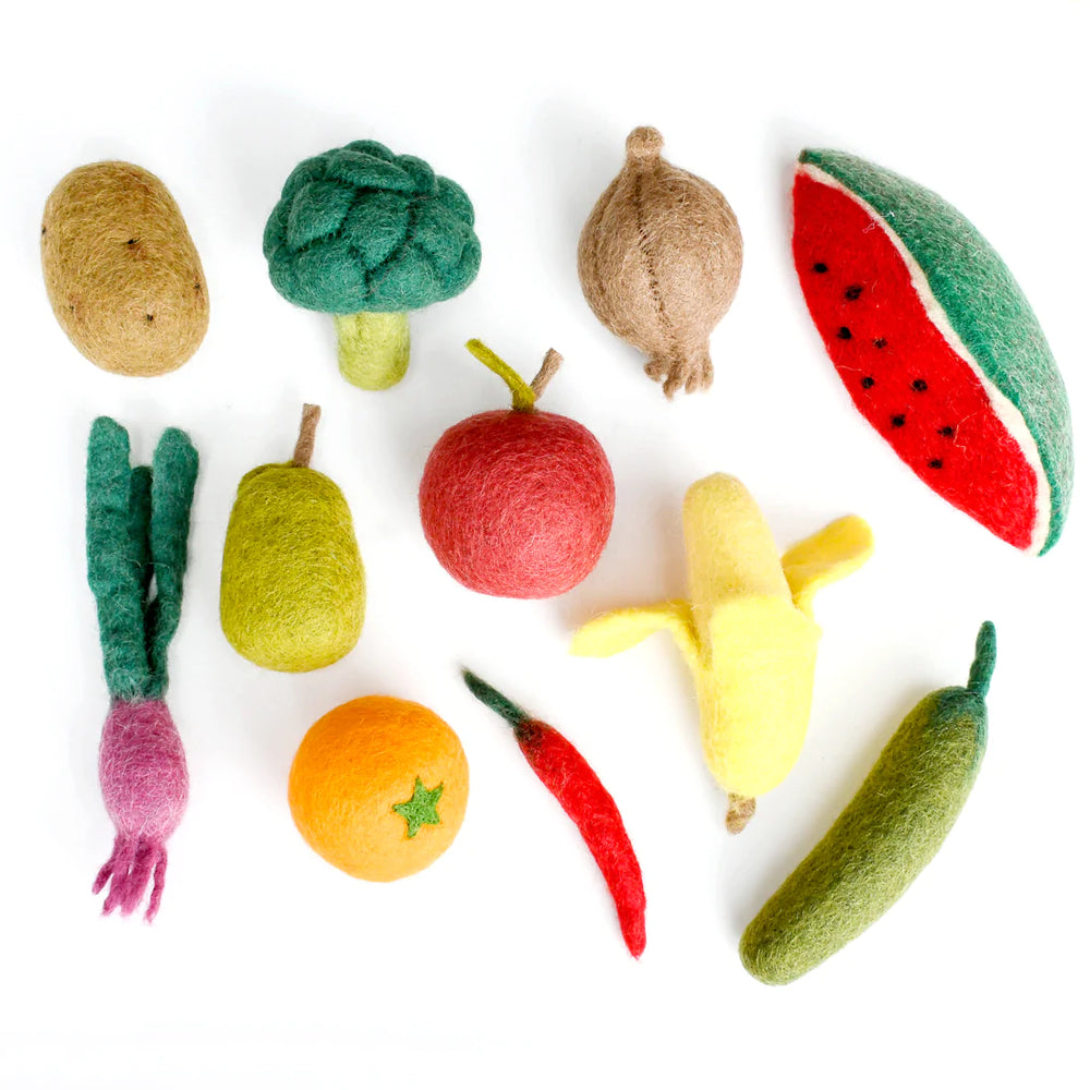 Felt Vegetables and Fruits (Set B)