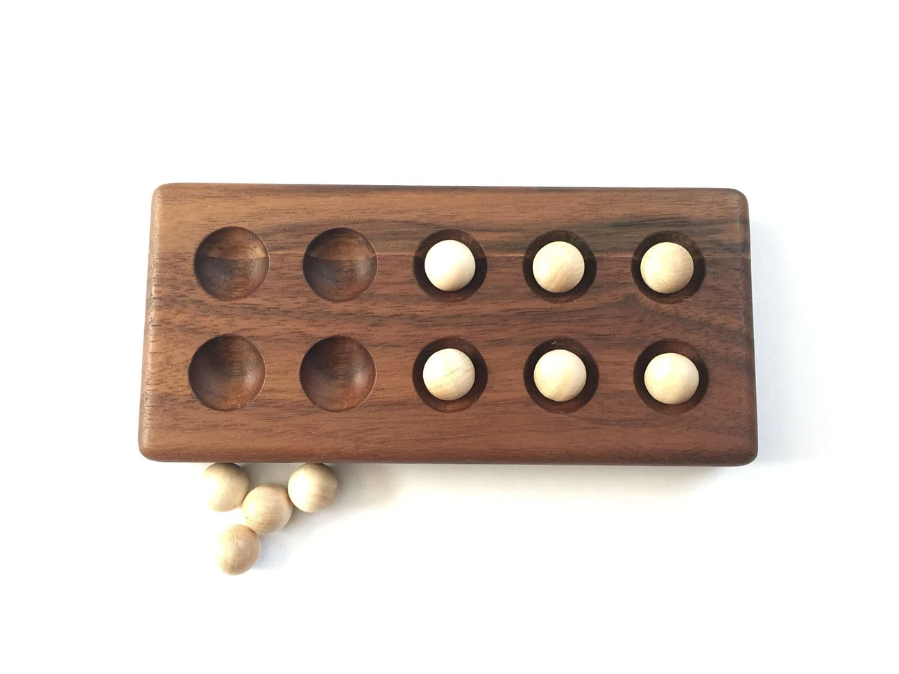 Ten Frame with Balls - Walnut