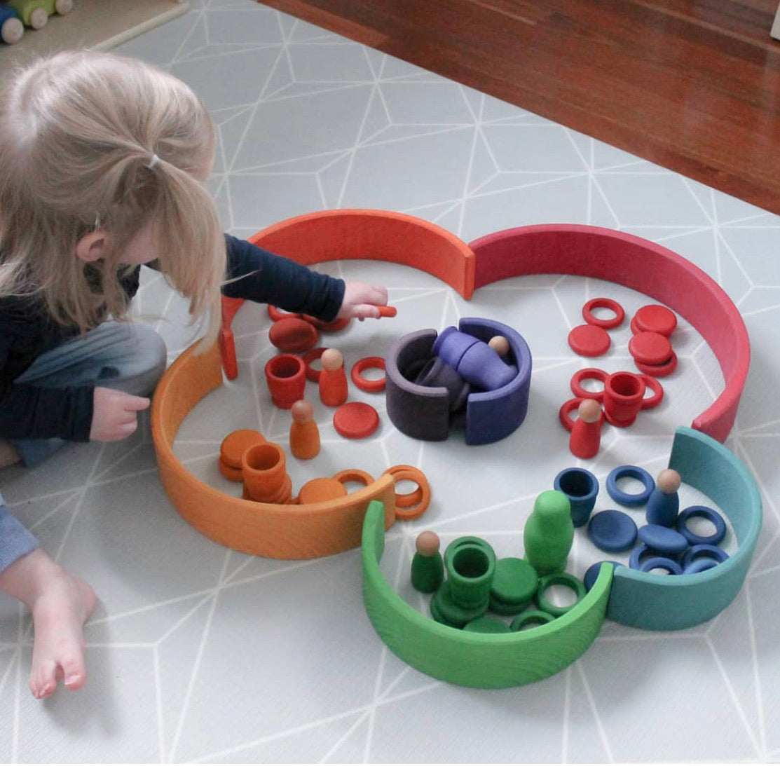 Grapat Nins, Rings and Coins Rainbow Colours