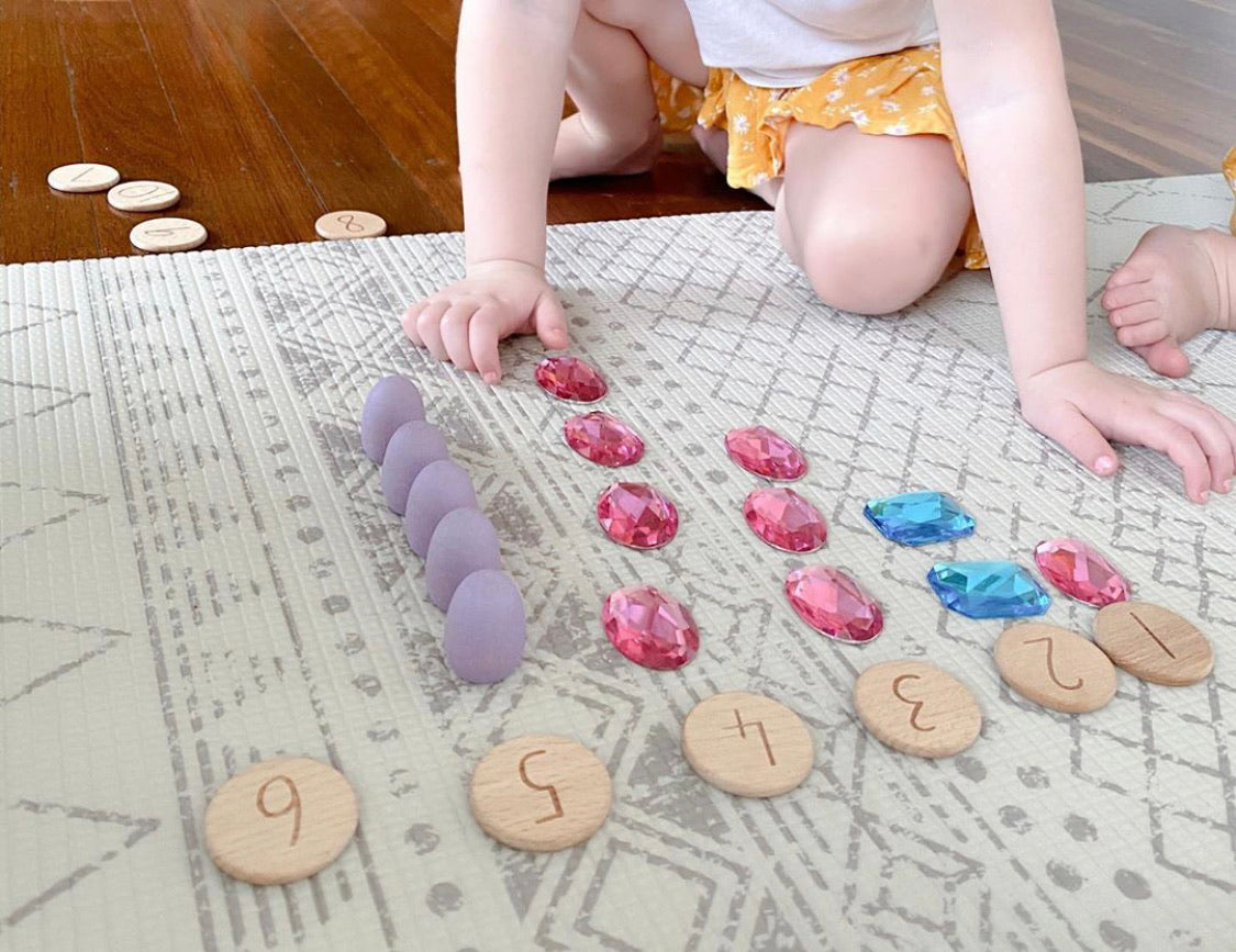 Wooden Number Dots