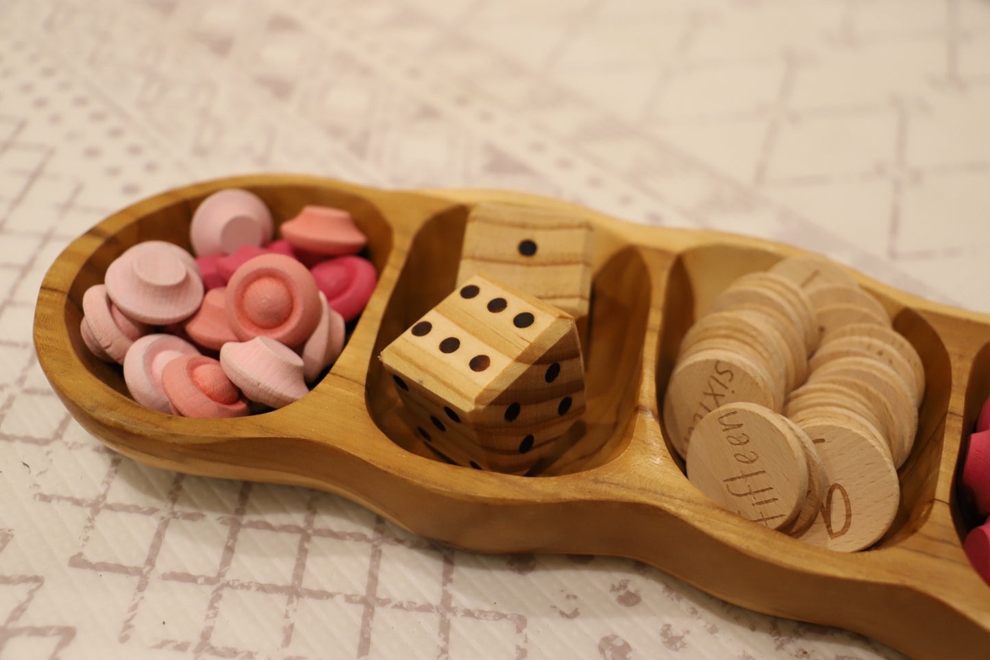 2 Chunky Wooden Dice