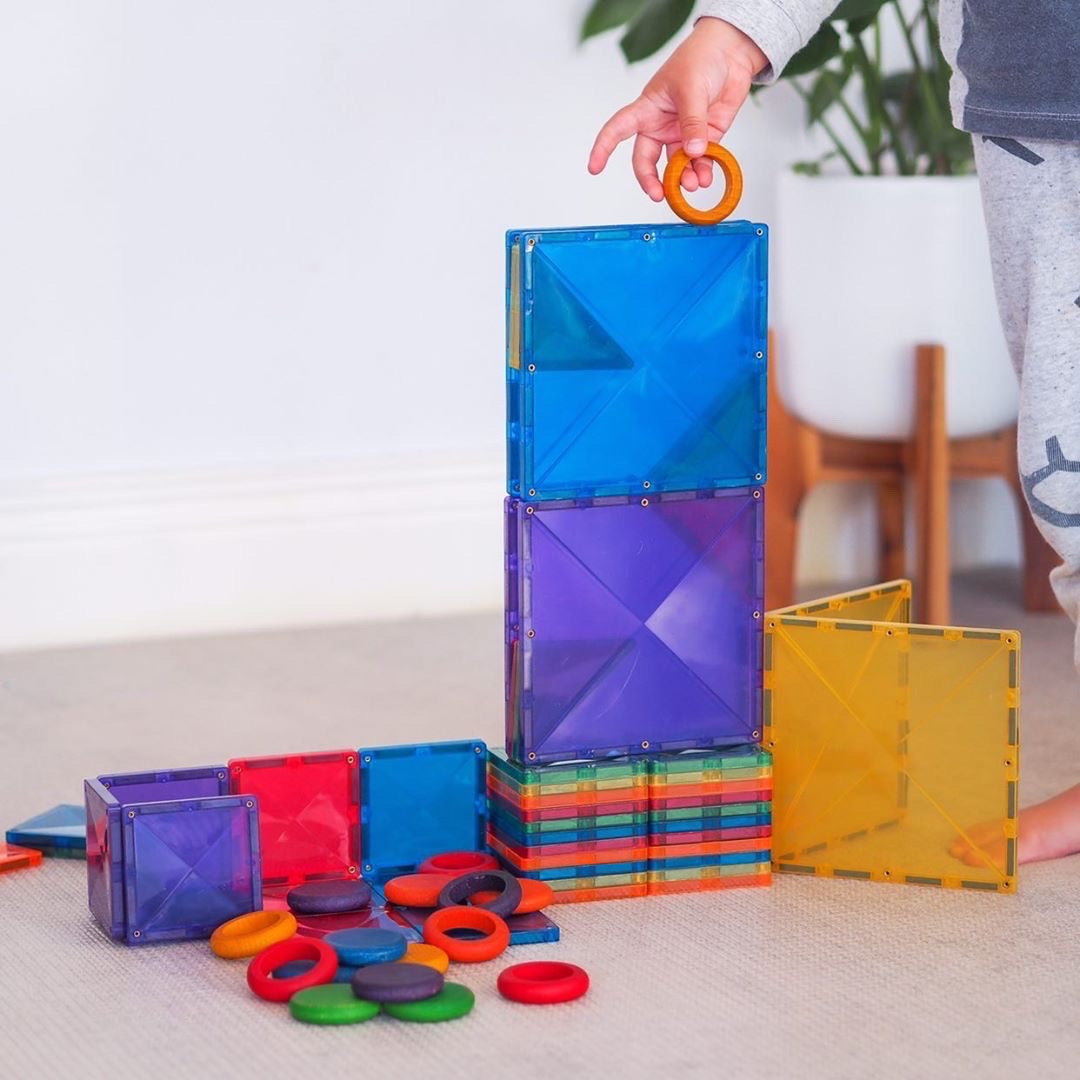 Rainbow Connetix Tiles - 102 Piece Creative Pack