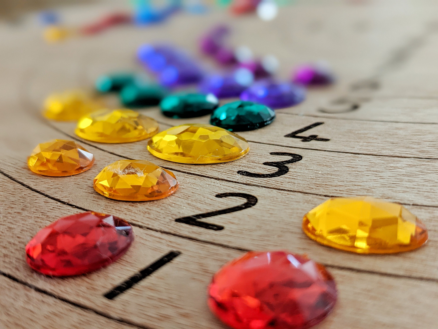 Grimm's 100 Small Acrylic Glitter Stones