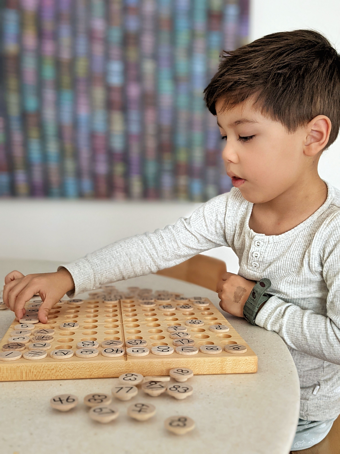 1-100 Number Coins with Pegs
