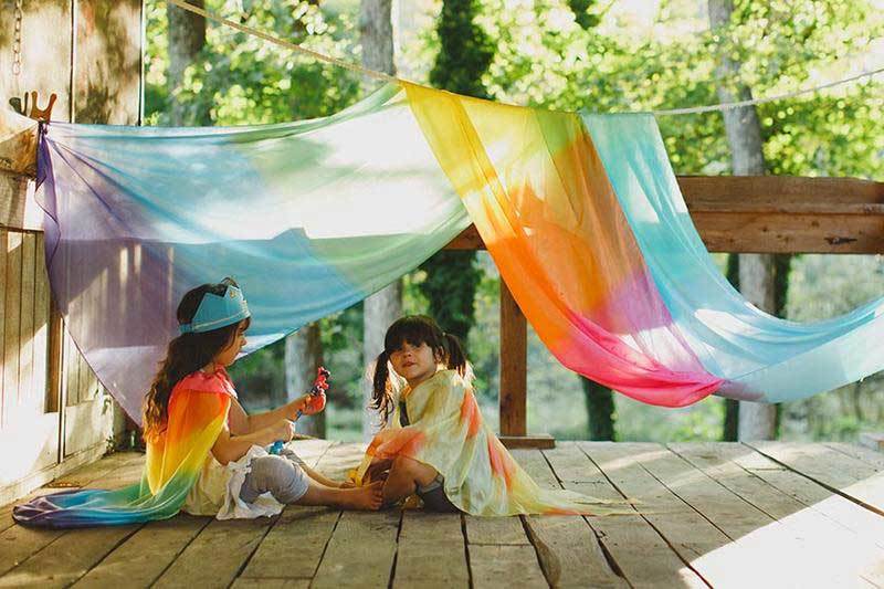 Sarah's Silks Giant Playsilk Rainbow Little Toy Tribe
