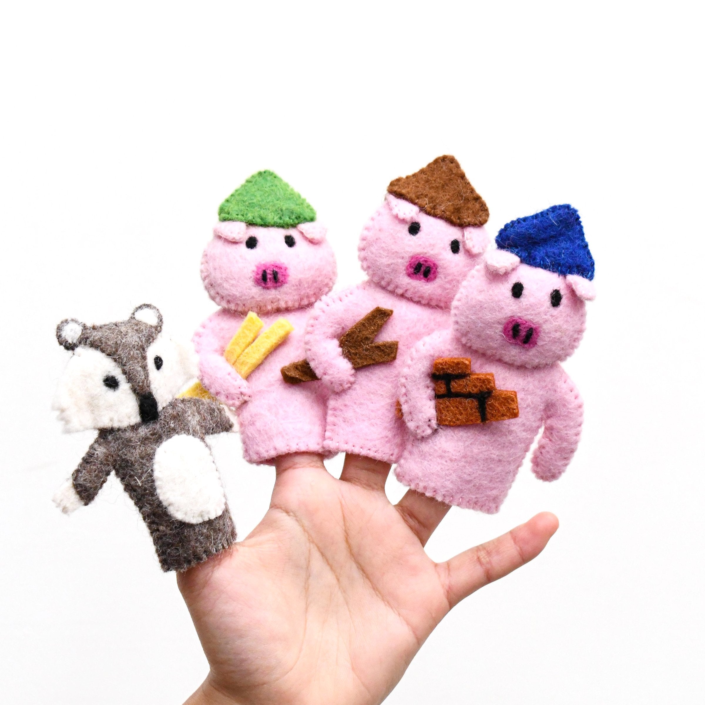 Finger Puppet Set - 3 Little Pigs – Little Toy Tribe