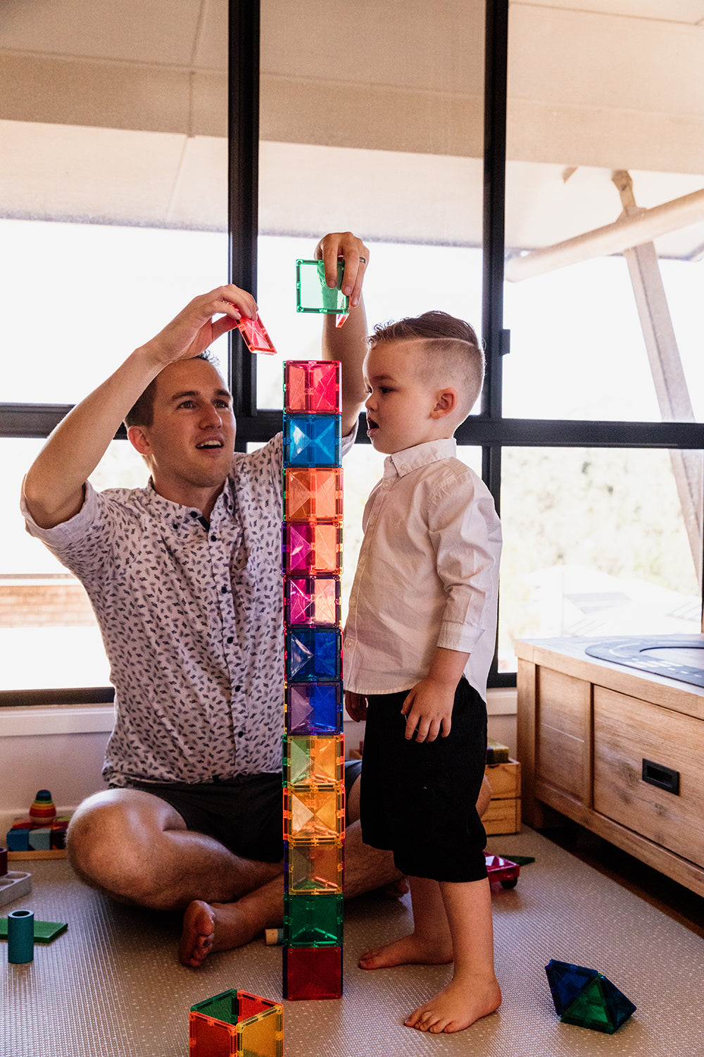 Playing with your kids and enjoying it!