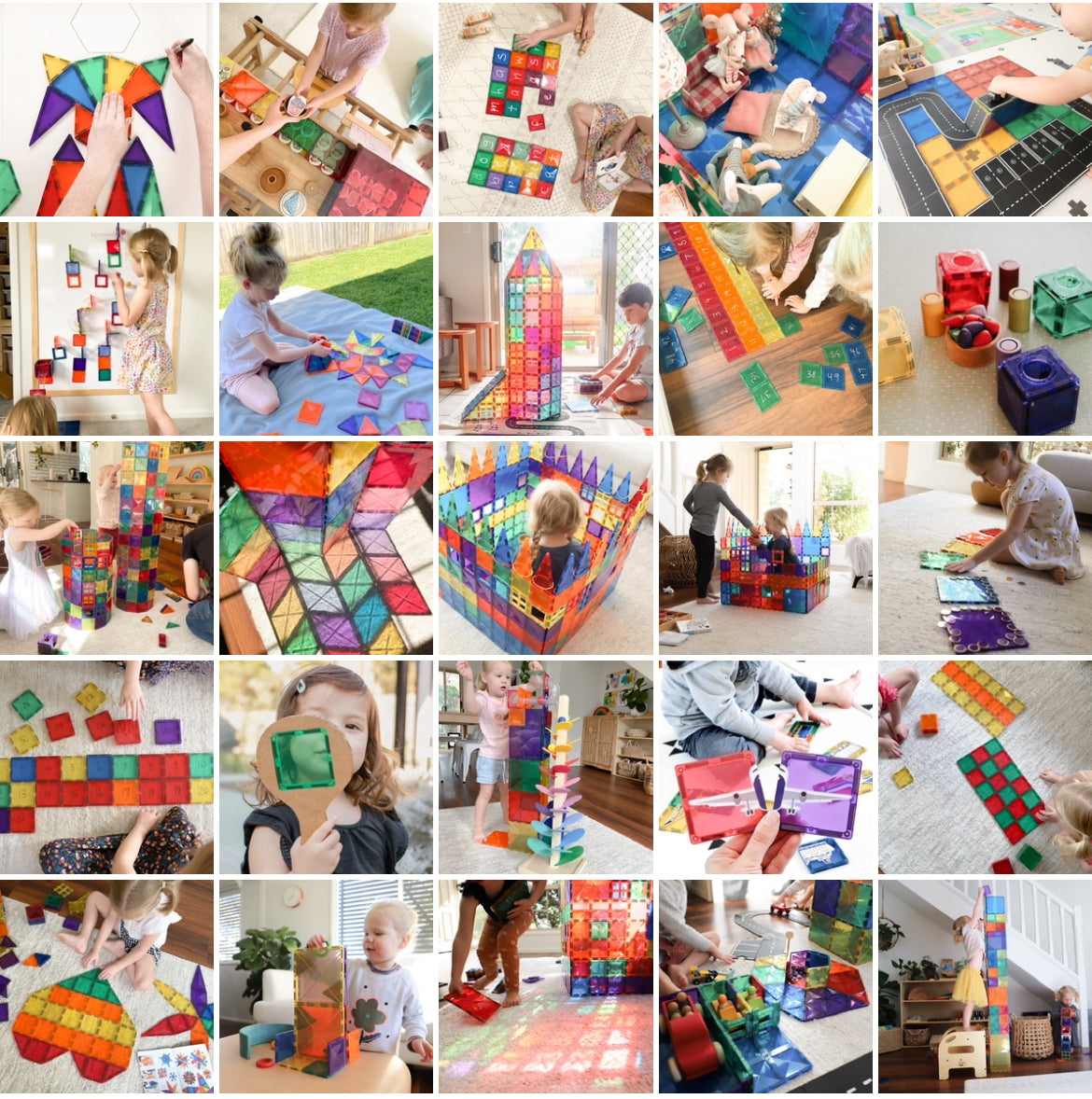 Play Inspiration Using Magnetic Tiles