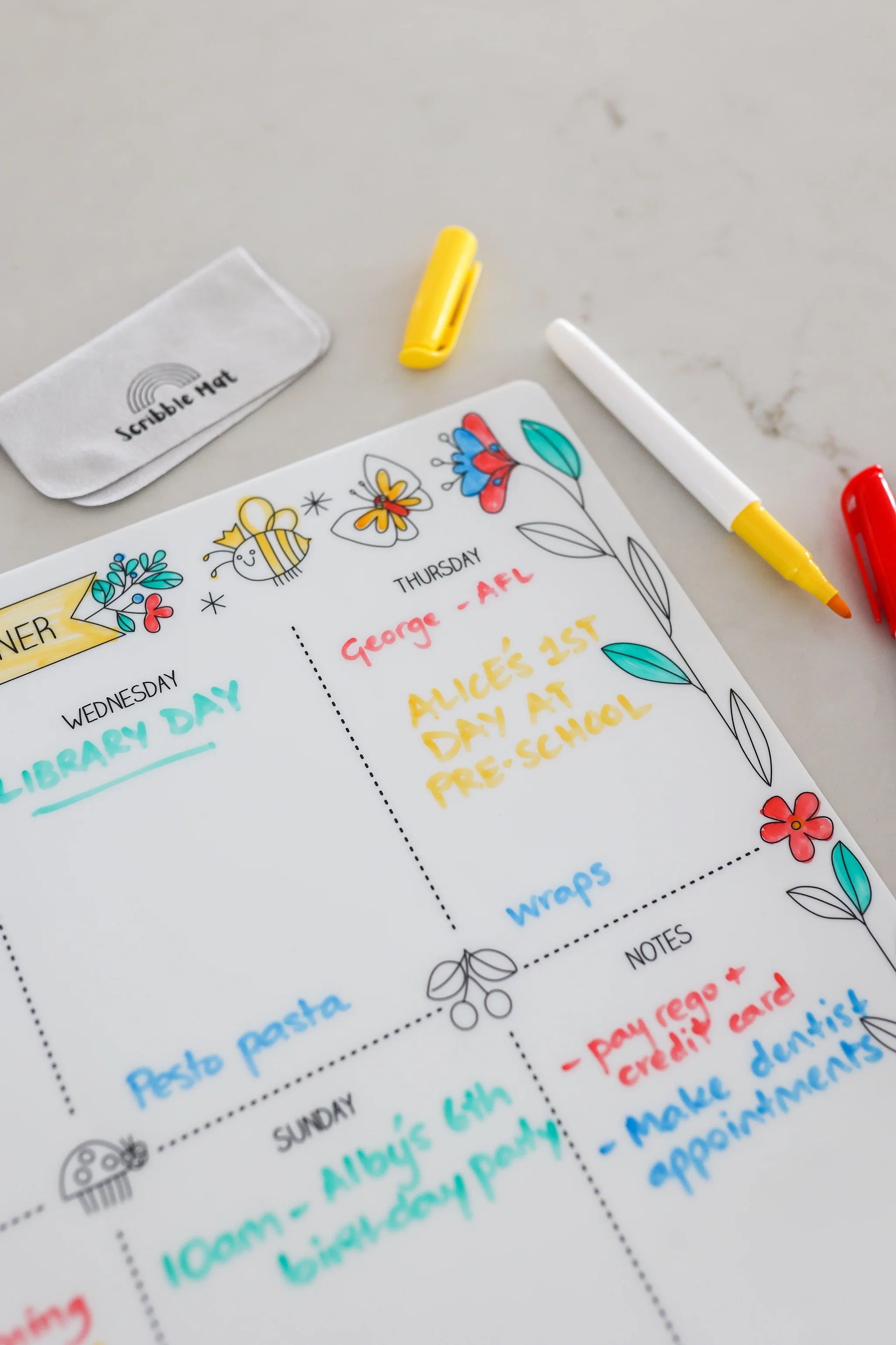 Reusable Mat - Weekly Planner – Little Toy Tribe