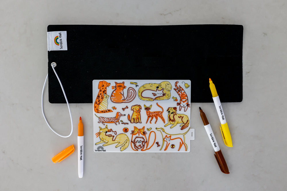 
                  
                    MINI Reusable Scribble Mat - Cats & Dogs
                  
                