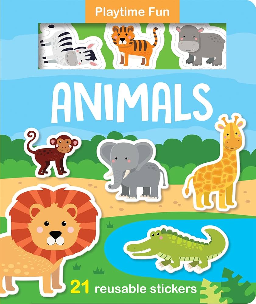 Playtime Fun Animals: Reusable Sticker Book