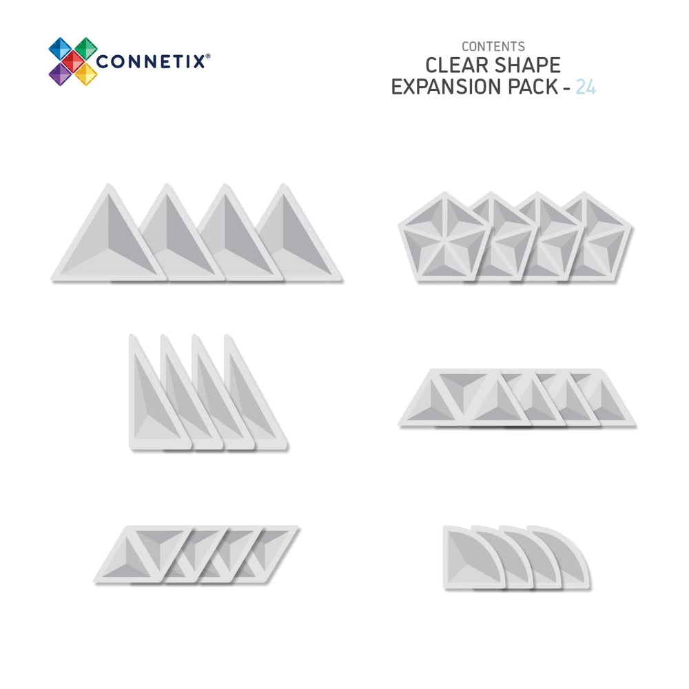 
                  
                    Clear Connetix Tiles - 24 Piece Shape Expansion Pack
                  
                
