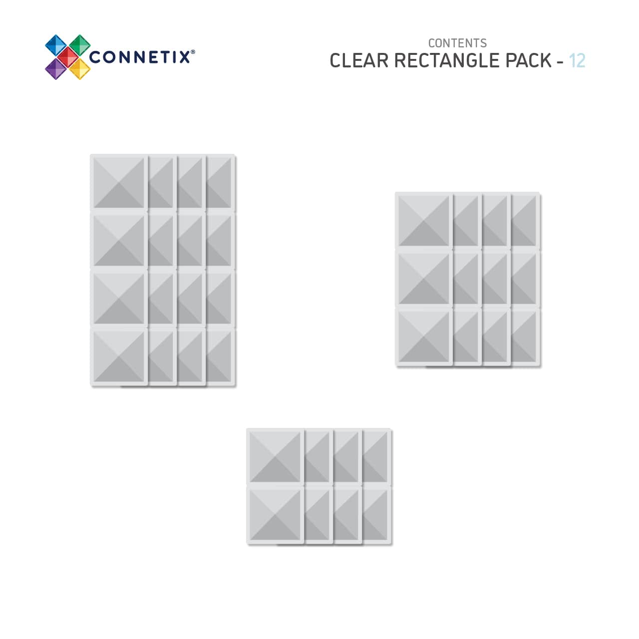
                  
                    Clear Connetix Tiles - 12 Piece Rectangle Pack
                  
                