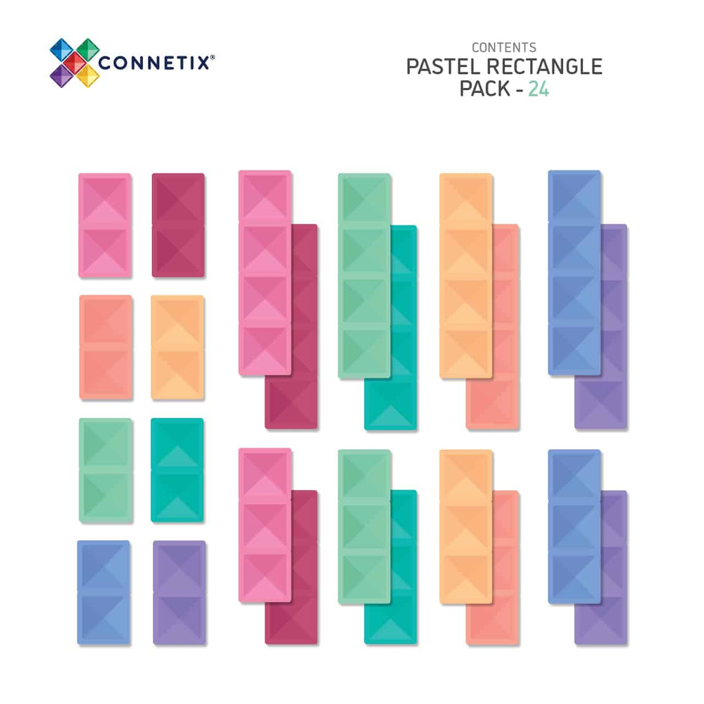 
                  
                    Pastel Connetix Tiles - 24 Piece Rectangle Pack
                  
                