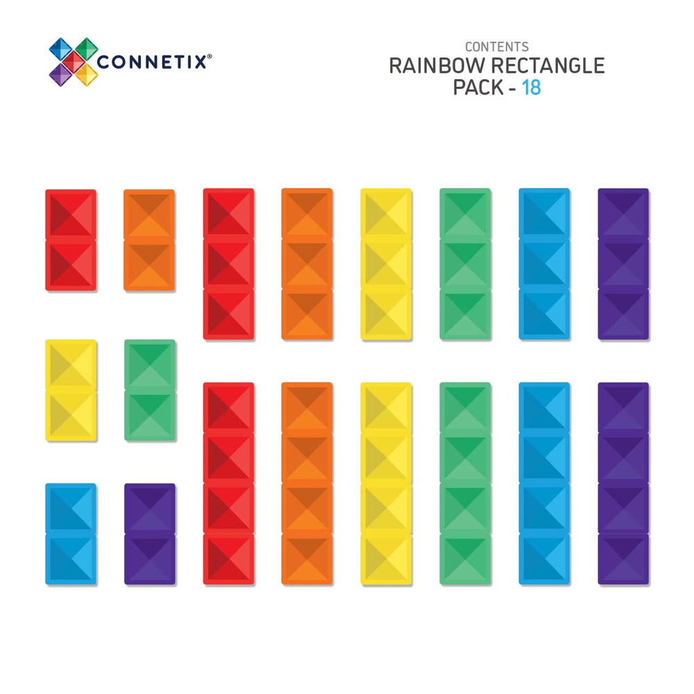 
                  
                    Rainbow Connetix Tiles - 18 Piece Rectangle Pack
                  
                