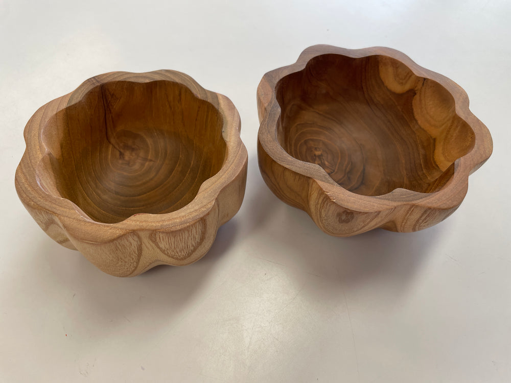 
                  
                    Papoose Wooden Daisy Bowls - Set of 2
                  
                
