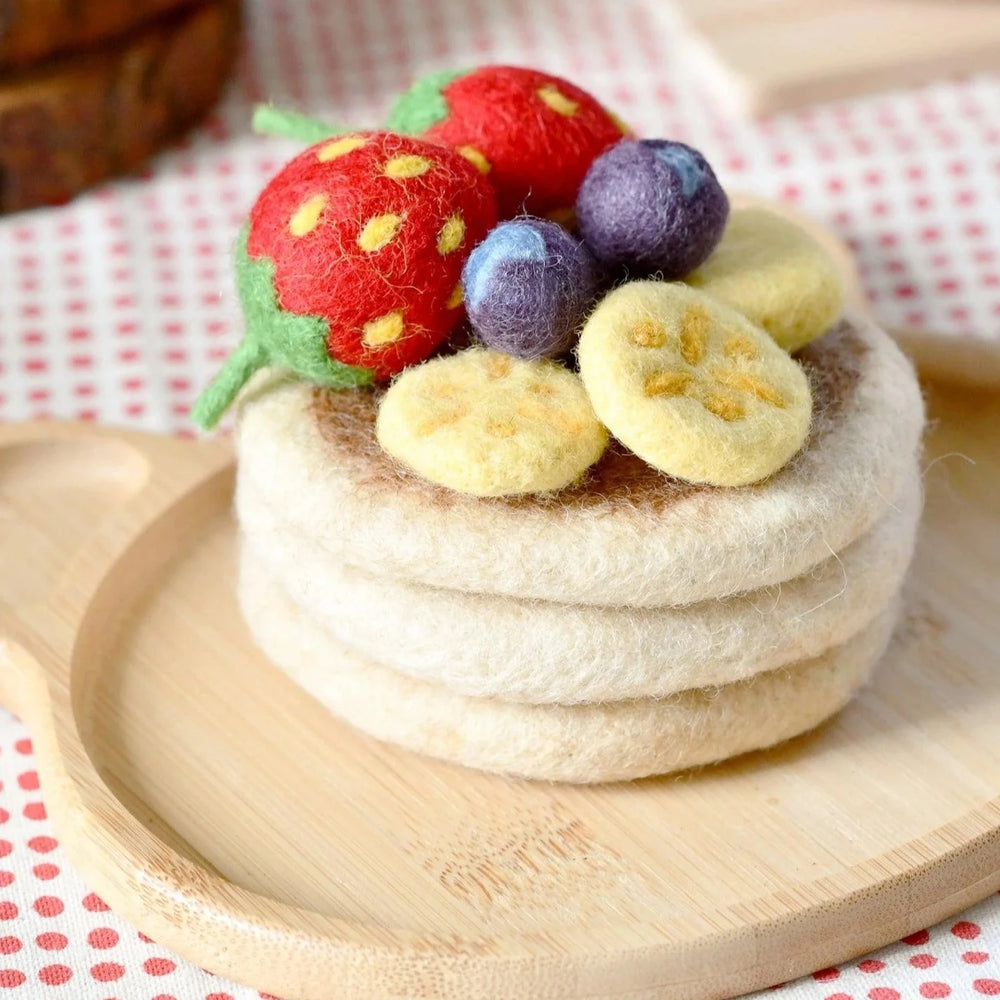 Felt Pancake Stack Play Food Set