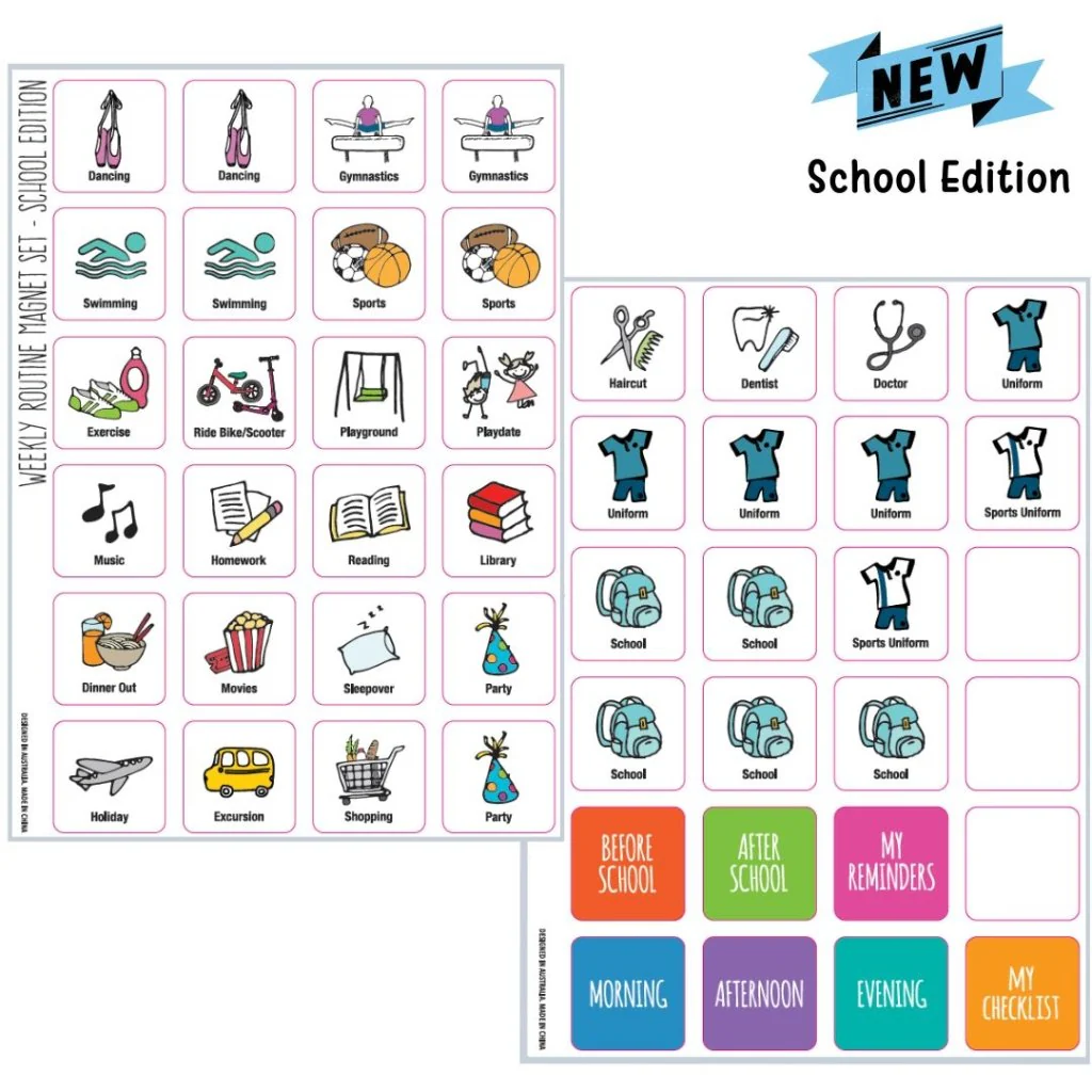Ic Toy Routine Weekly Routine Chart School Edition | Little Toy Tribe