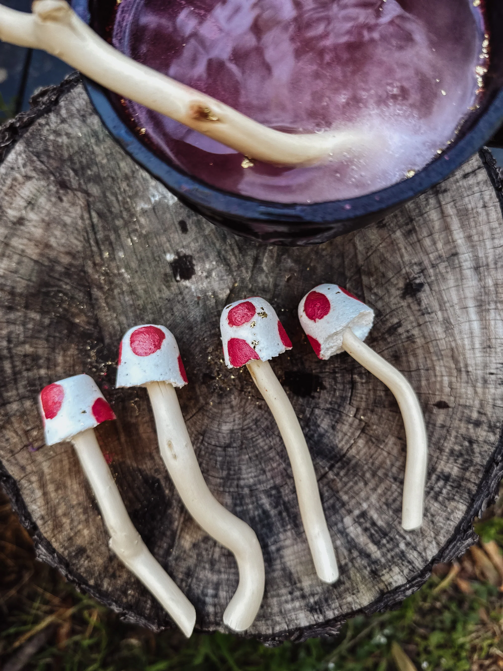 Fizzy Mushroom Wands - Set of 4