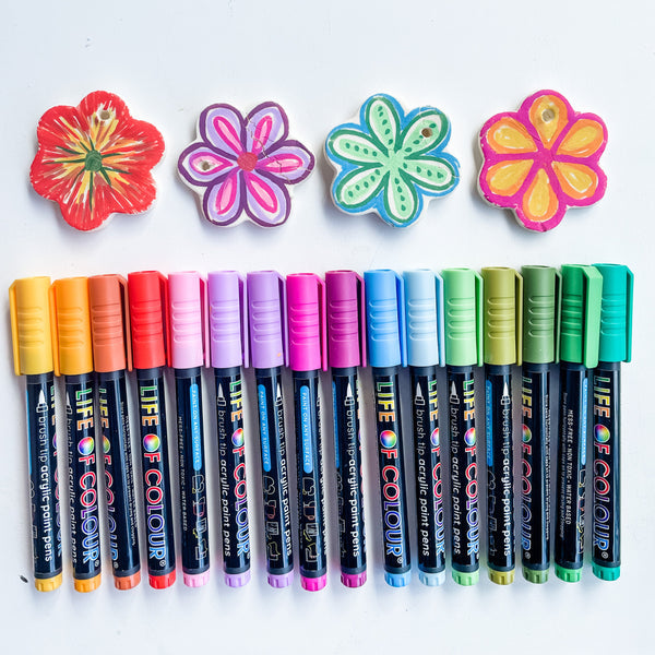 
                  
                    Brush Tip Acrylic Paint Pens - Floral
                  
                