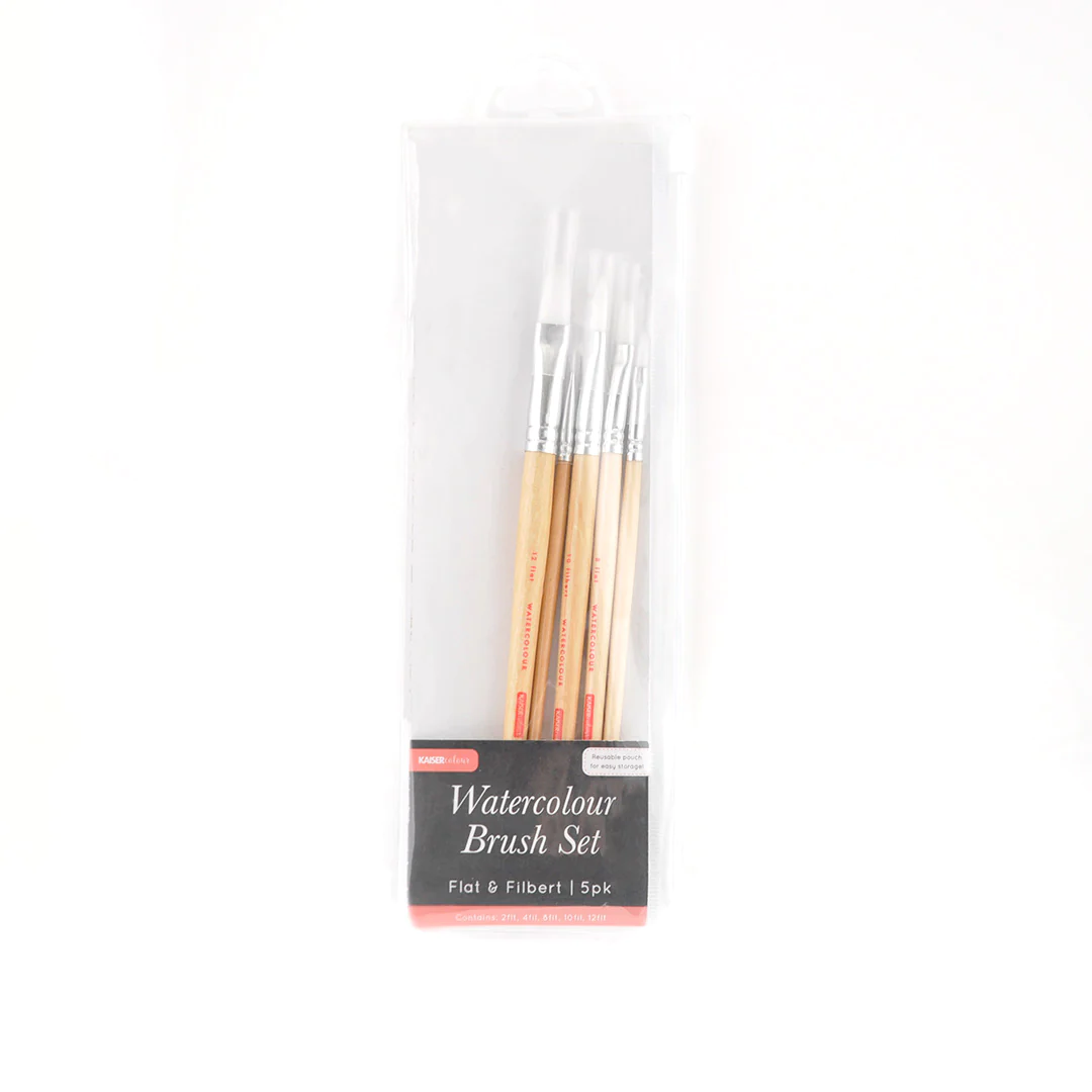 
                  
                    Watercolour Brush Set - Flat & Filbert 5 pack
                  
                