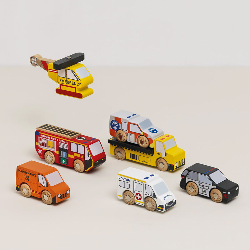 Emergency Helicopter & Rescue Cars