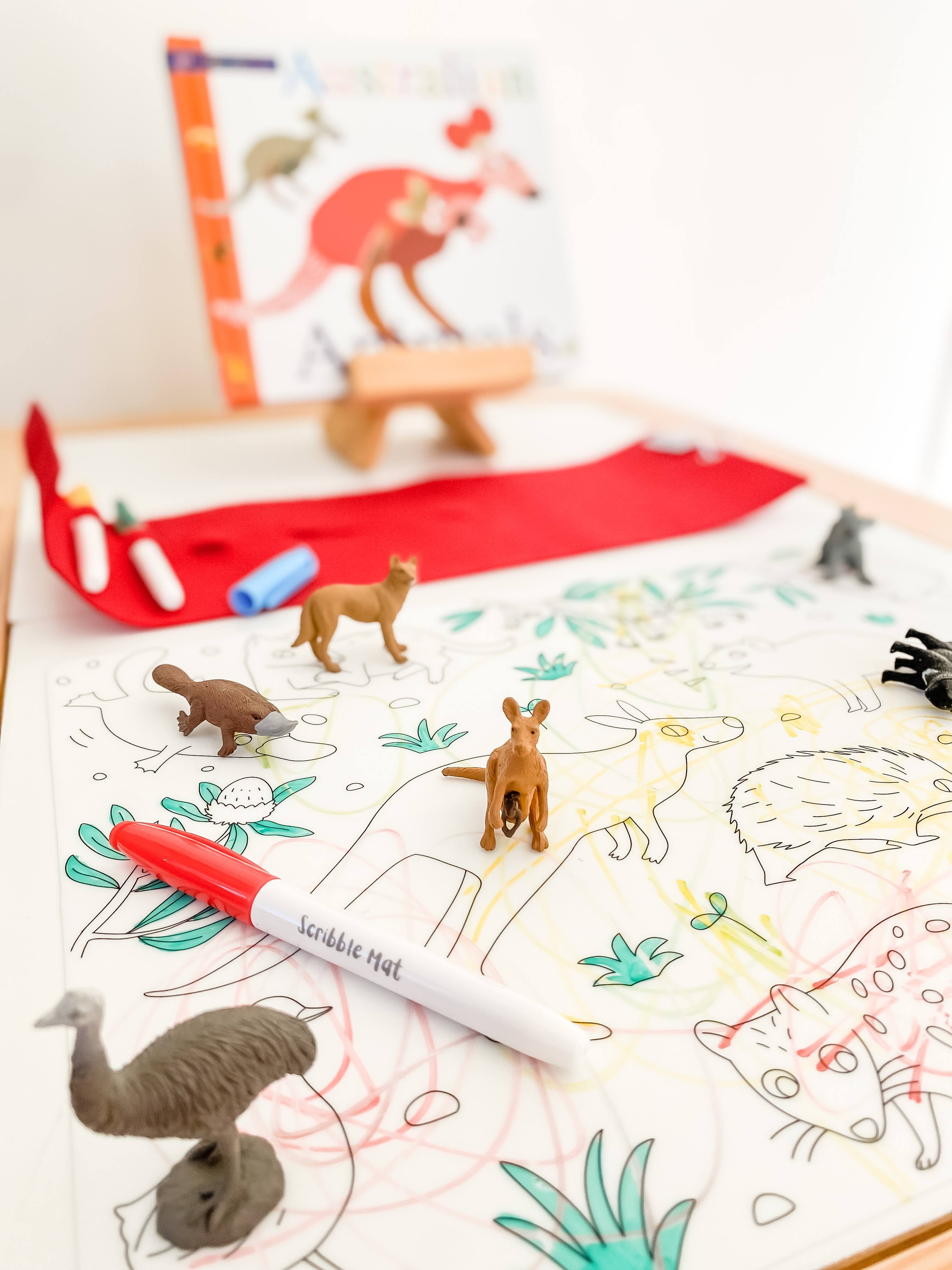Water Color Mat Colouring Sets For Toddlers Reusable Scribble Mat Baby ...