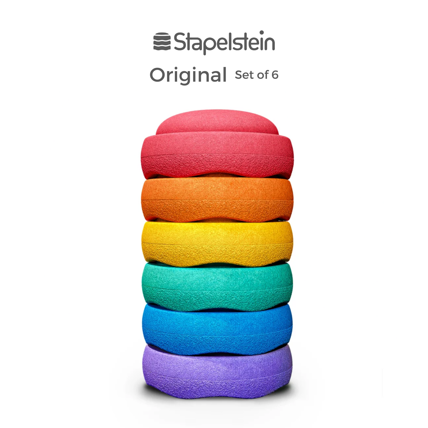 Stapelstein ORIGINAL - Rainbow Set of 6 – Little Toy Tribe Stapelstein ORIGINAL - Rainbow Set of 6 – Little Toy Tribe