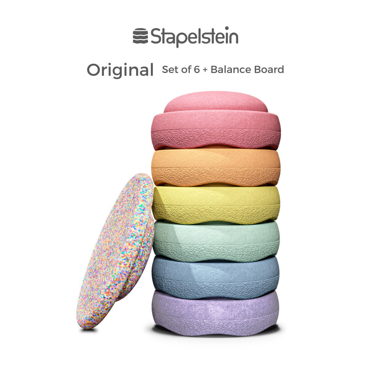 
                  
                    Stapelstein ORIGINAL Pastel Set of 6 + Super Confetti Board
                  
                