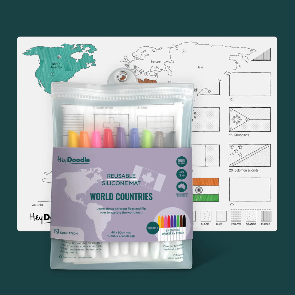 
                  
                    Reusable Marker Placemat - World Countries
                  
                