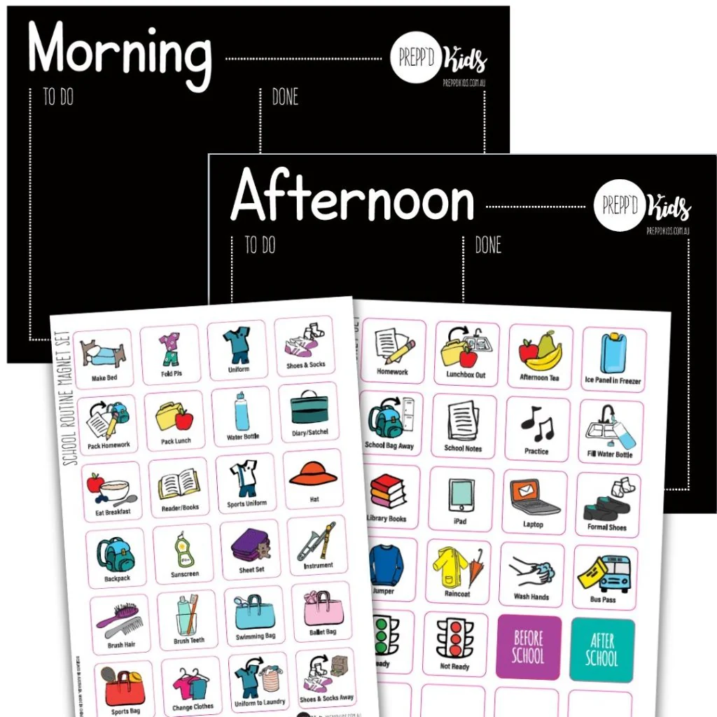 Before School Routine Chart Items Pdf Before & After School Routine Chart – Little Toy Tribe