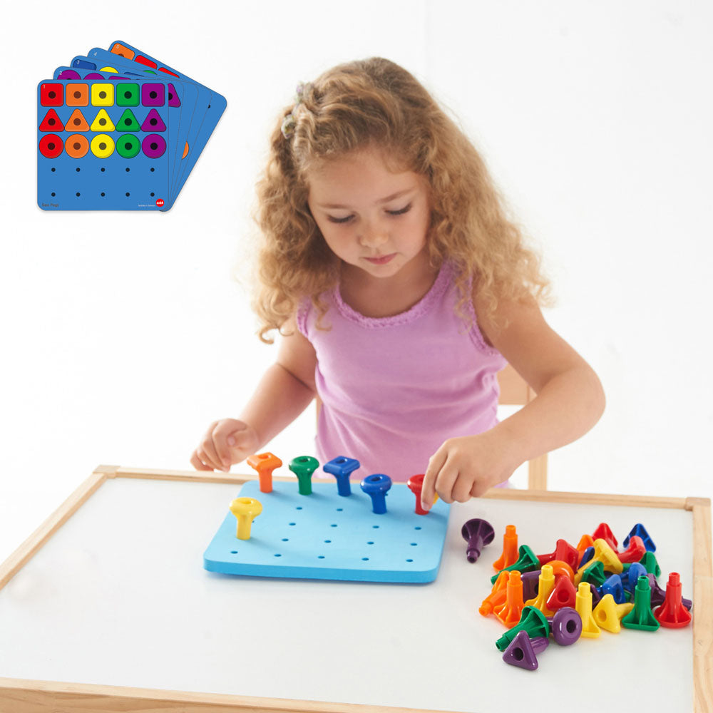 Geo Pegs and Peg Board – Little Toy Tribe