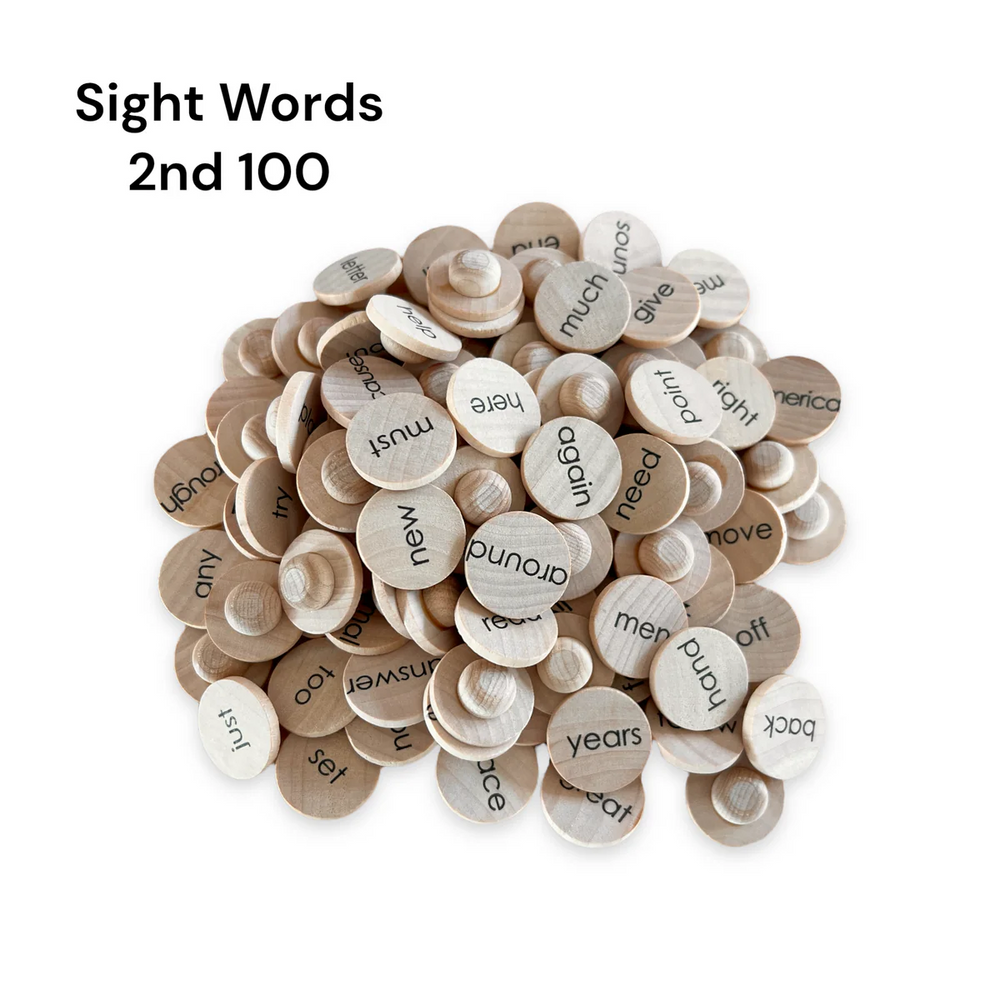 Sight Words Coins with Pegs - 2nd 100 Set