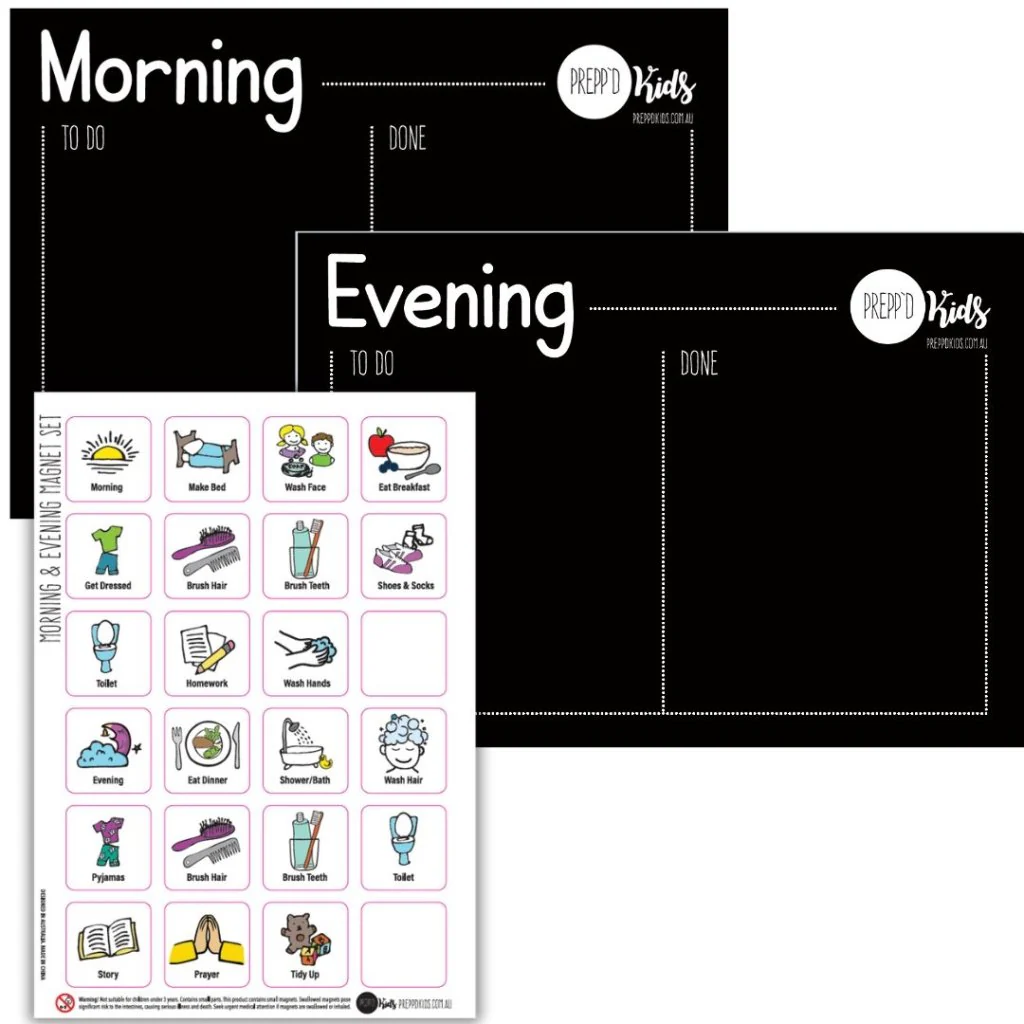 
                  
                    Morning & Evening Routine Chart
                  
                