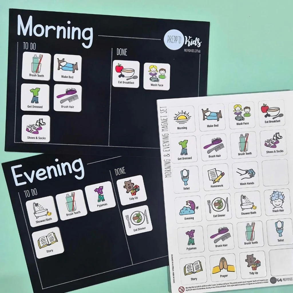 Morning & Evening Routine Chart – Little Toy Tribe