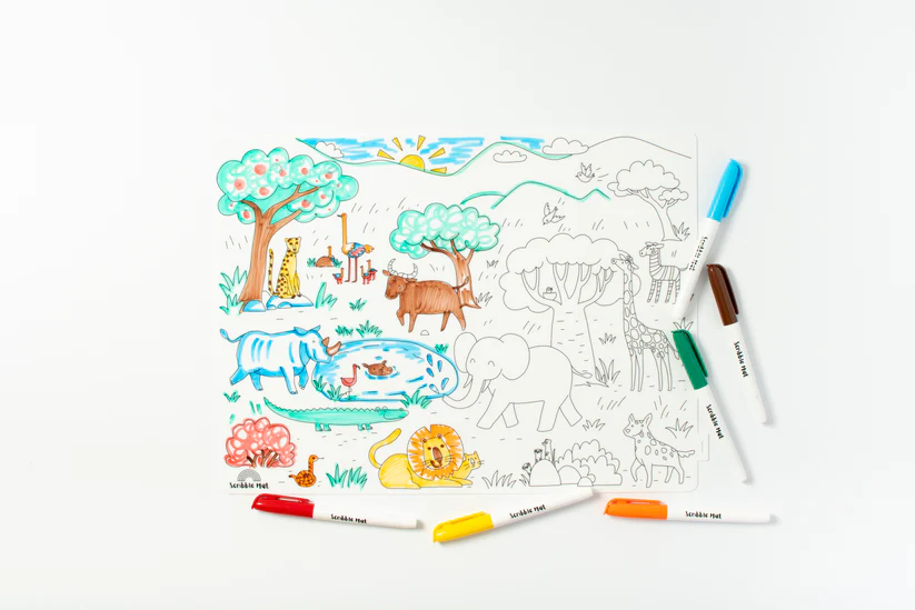 
                  
                    Reusable Scribble Mat - Going on Safari
                  
                