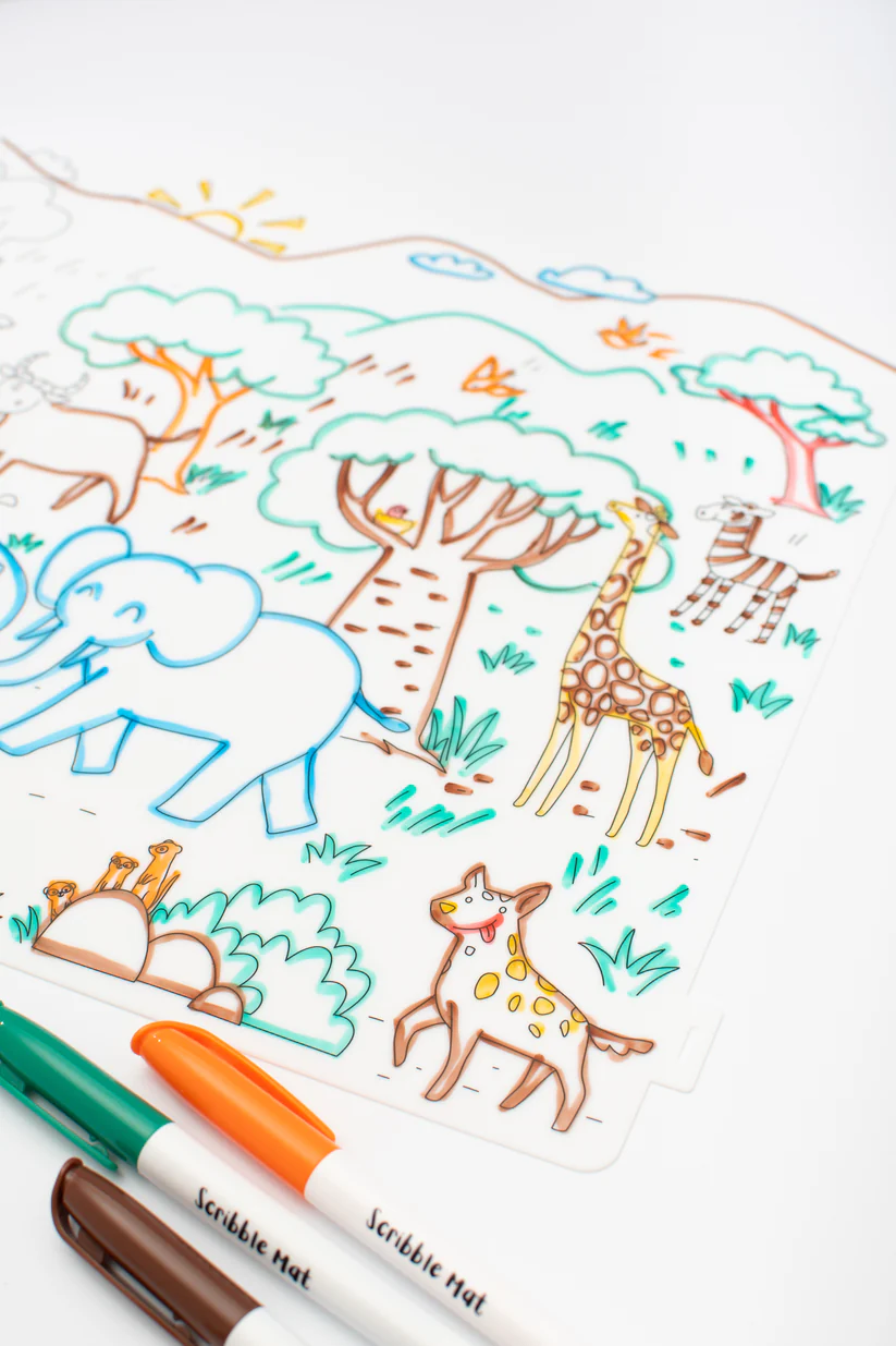 
                  
                    Reusable Scribble Mat - Going on Safari
                  
                