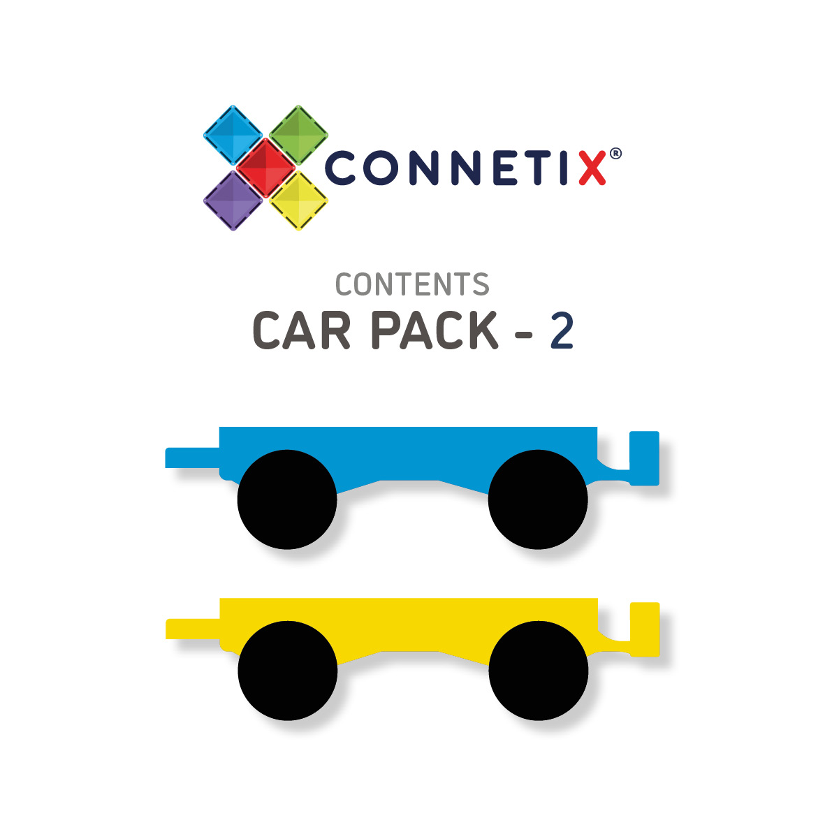 
                  
                    Rainbow Connetix Tiles - 2 Piece Car Base Pack
                  
                