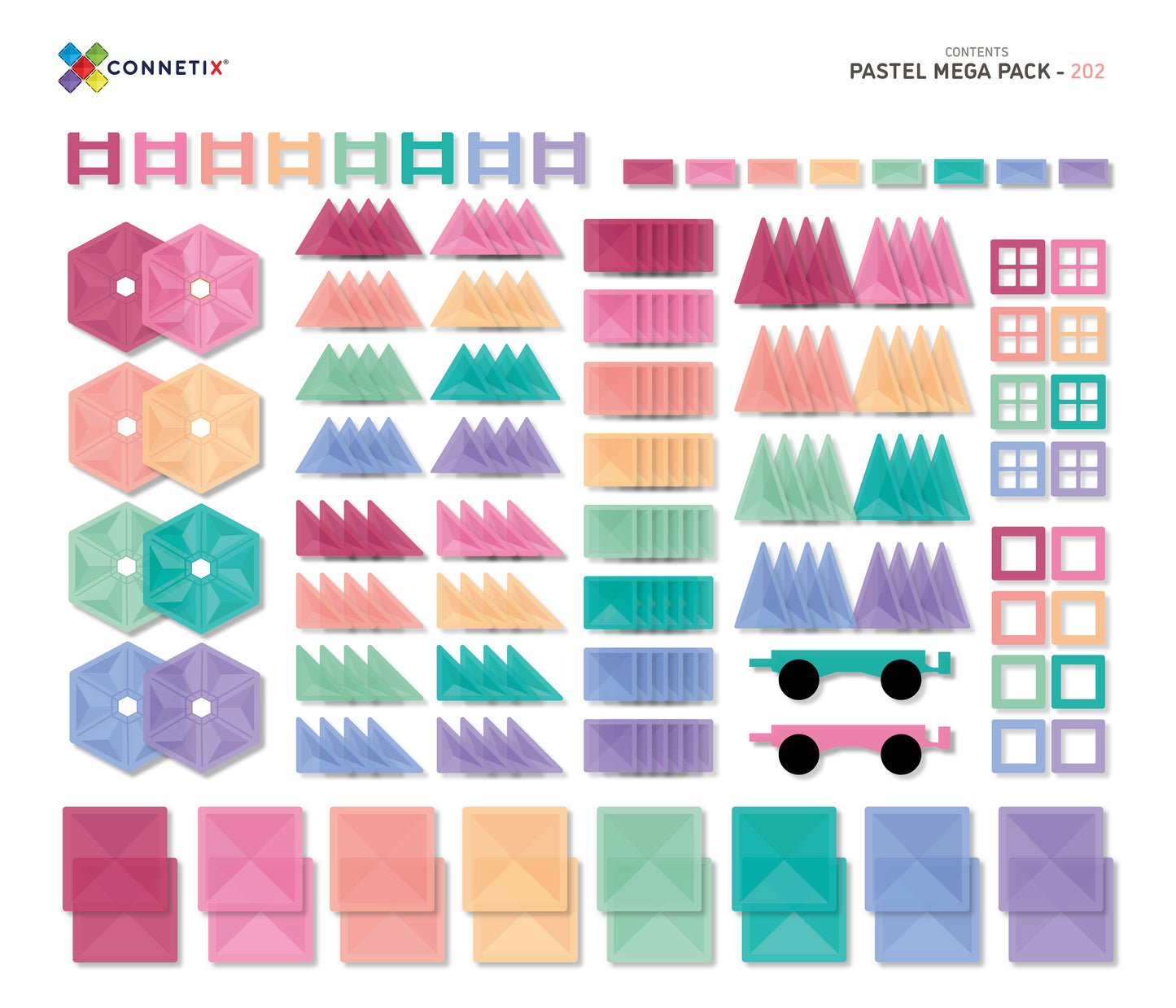 
                  
                    Pastel Connetix Tiles - 202 Piece Mega Pack
                  
                