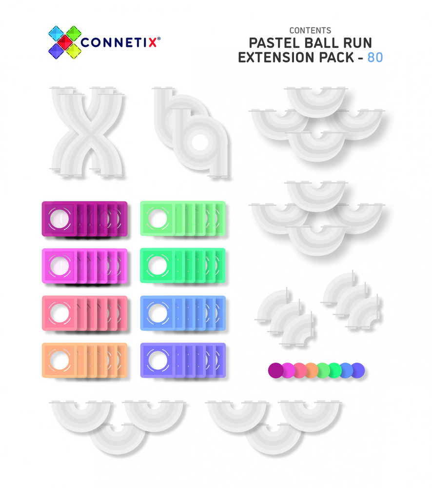 
                  
                    Pastel Connetix Tiles - 80 Piece Ball Run Expansion Pack
                  
                