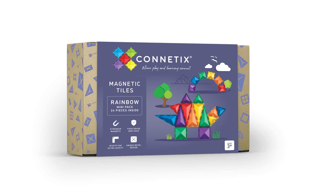 Rainbow Connetix Tiles - 24 Piece MINI Set